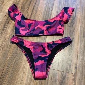 Fashion Nova Pink Camo Bikini